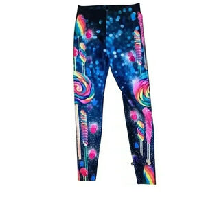 TEREZ Girl's Dylan’s Candy bar Leggings size large Dopamine Art Deco